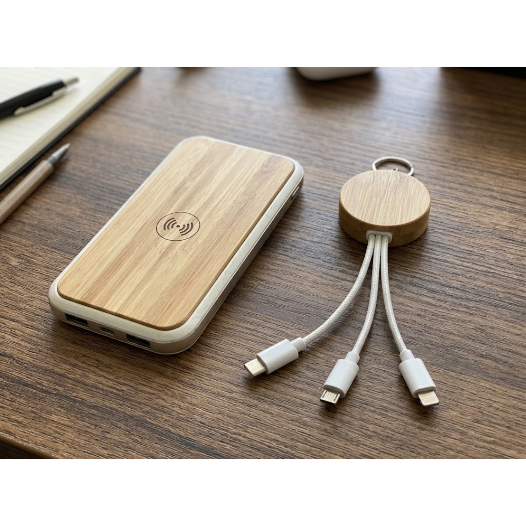 Custom Branded Wireless Charger & Multi-Cable Keychain