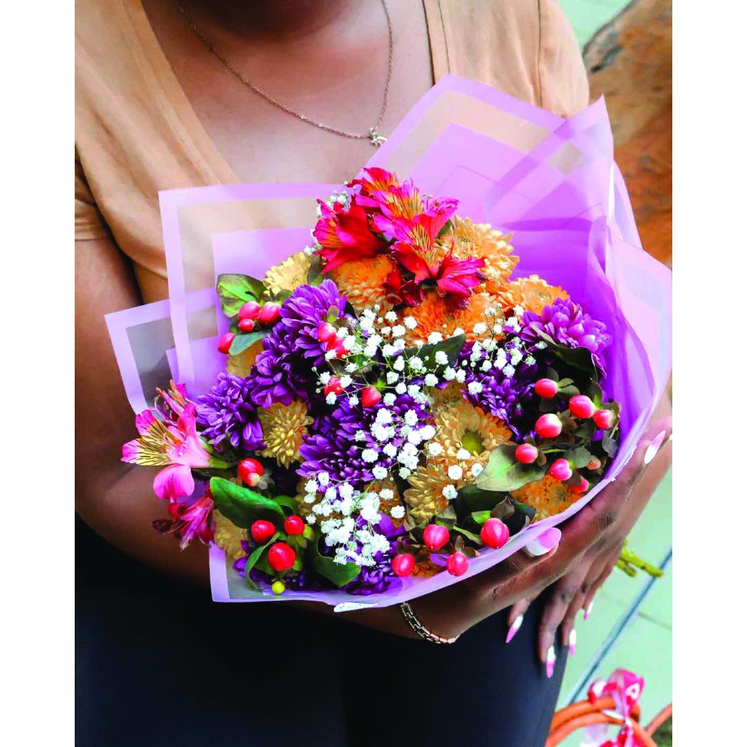 Colorful flower bouquet in Nairobi by Very Kenyan